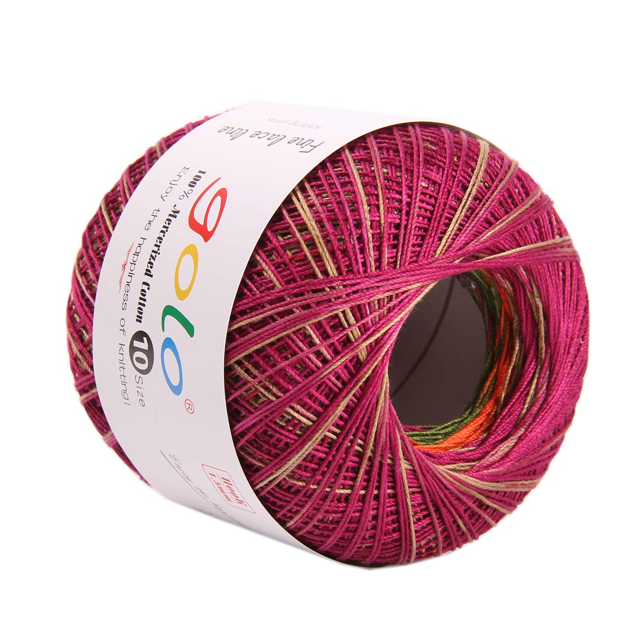 golo Crochet Thread Size 10 Yarn for Hand Knitting Crochet Yarn (Colorful Purple-D) — image 1