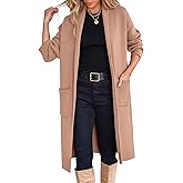 ANRABESS Women's Cardigan Long Sweater Oversized Open Front Knit Coatigan Duster Coat 2025 Trendy Fall Outfits Outerwear