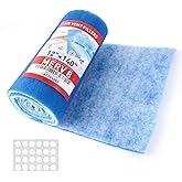 12" x 140" Air Vent Filters Kit - Cut to Size Floor Vent Filters for home. MERV 8 Electrostatic Air Filter Roll & Adhesive Hook Tape(30+ Filters)