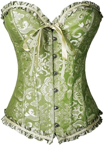 Amazon.com: Women's Shaping Corset Floral Embroidered Belly Corset Daily Wear Corset-Green_Large 