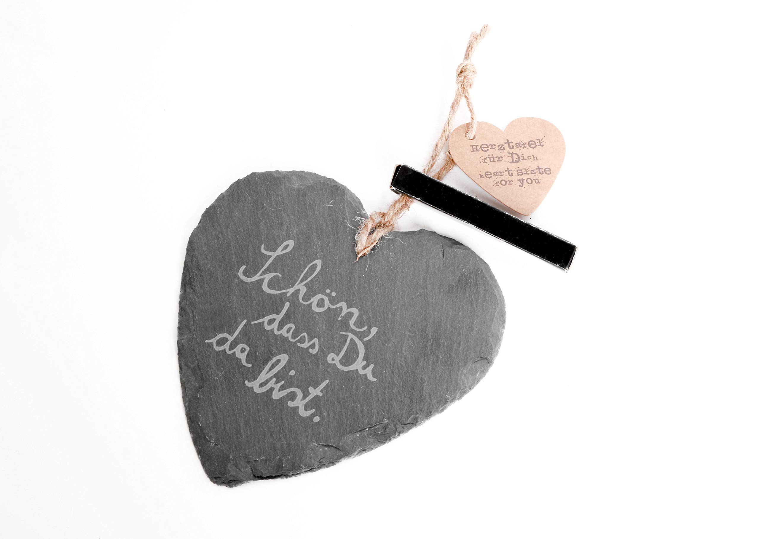 Good old Friend Heart plaque "Schön, dass du da bist".