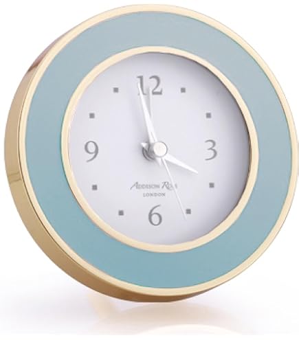 Amazon.com: Addison Ross White and Gold Plated Silent Alarm Clock