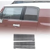 Center Door Pillar Post Trim Compatible with Toyota FJ Cruiser 2007-2021, Aluminum Side Door Window B Pillar Honeycomb Trim Cover Accessories, 4PCS (Black)