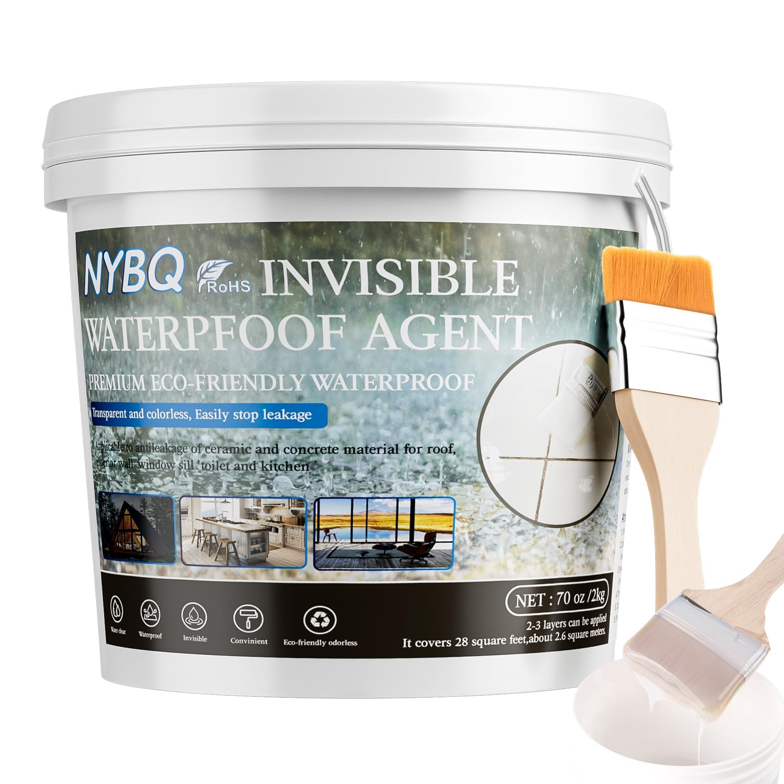 Invisible Waterproof Anti-Leaking Sealant Agent, 70oz Transparent Coating Agent, Super Strong Transparent Waterproof Coating