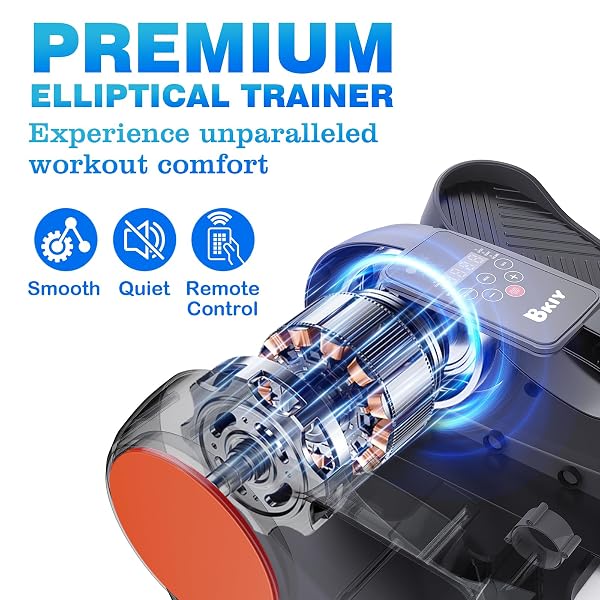 UNDER DESK ELLIPTICAL EXERCISE MACHINE, ELECTRIC UNDER-DESK ELLIPTICAL FOR SENIORS – MINI ELLIPSE LEG EXERCISER WITH 12-SPEED TOUCH SCREEN, REMOTE CONTROL & REVERSIBLE MOTION (BLACK)