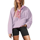 Yanekop Womens Fuzzy Fleece Pullover Sherpa Sweatshirt Long Sleeve Button Down Sweater Winter Fleece Jacket with Pockets