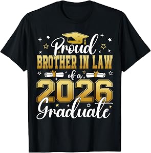 Proud Brother in Law of a Class of 2026 Graduate Senior T-Shirt