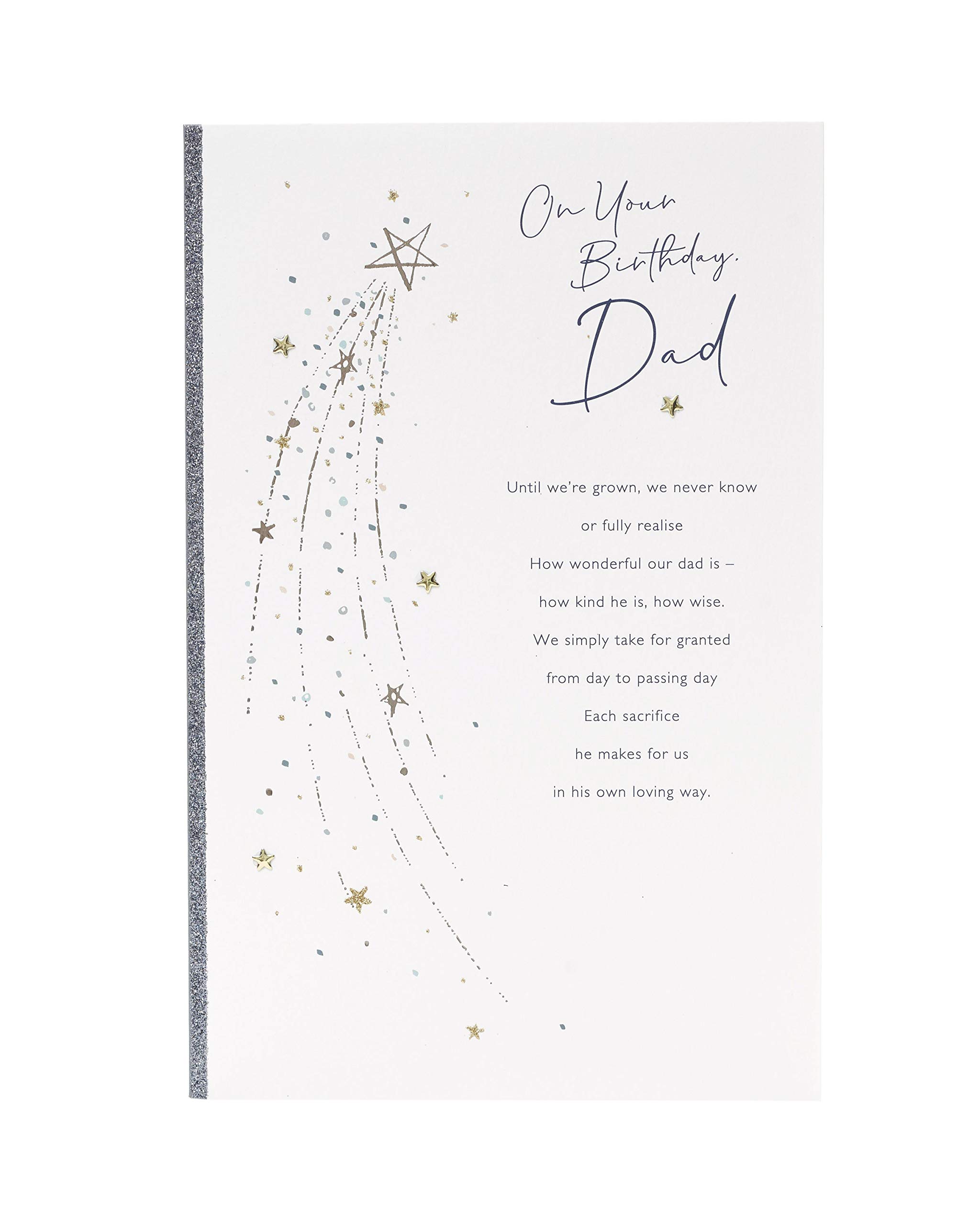 Dad Birthday Card for Him, Birthday Card for Dad with Sentimental Verse, Men's Birthday Card from Son or Daughter