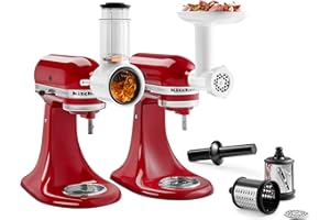 KitchenAid® Food Grinder + Fresh Prep Slicer/Shredder Attachment Bundle, White