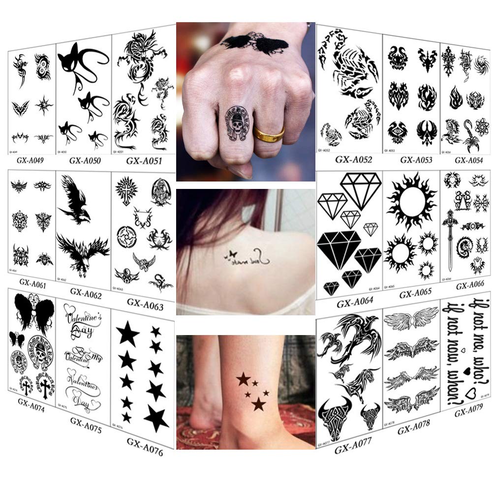 Amazoncom Temporary Tattoo For Adults 18 Sheets Kids