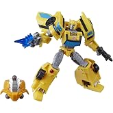 Transformers Toys Cyberverse Deluxe Class Bumblebee Action Figure, Sting Shot Attack Move and Build-A-Figure Piece, for Kids Ages 6 and Up, 5-inch
