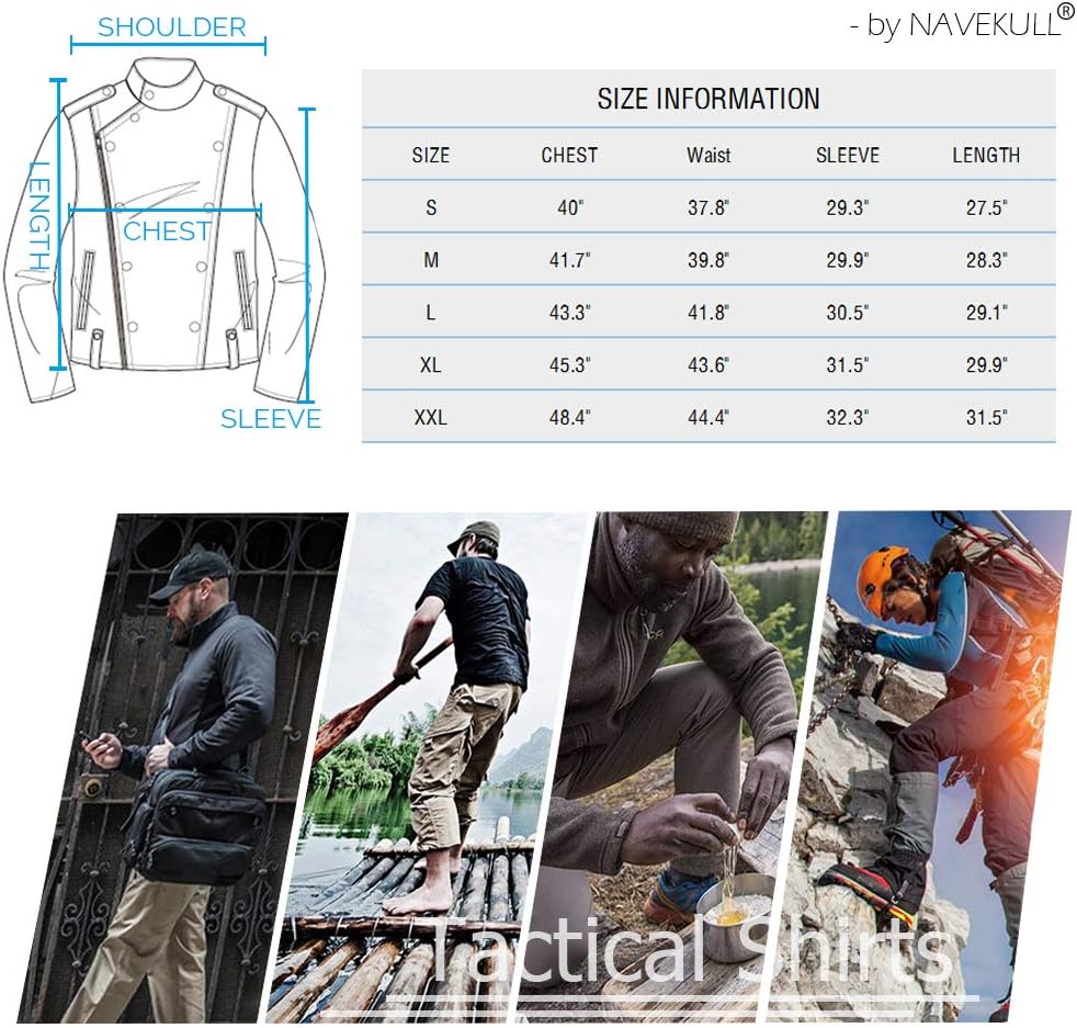 NAVEKULL Men's Tactical Combat Shirt Camo Long Sleeve Military Army Assault Pullover Airsoft T-Shirt: Sports & Outdoors