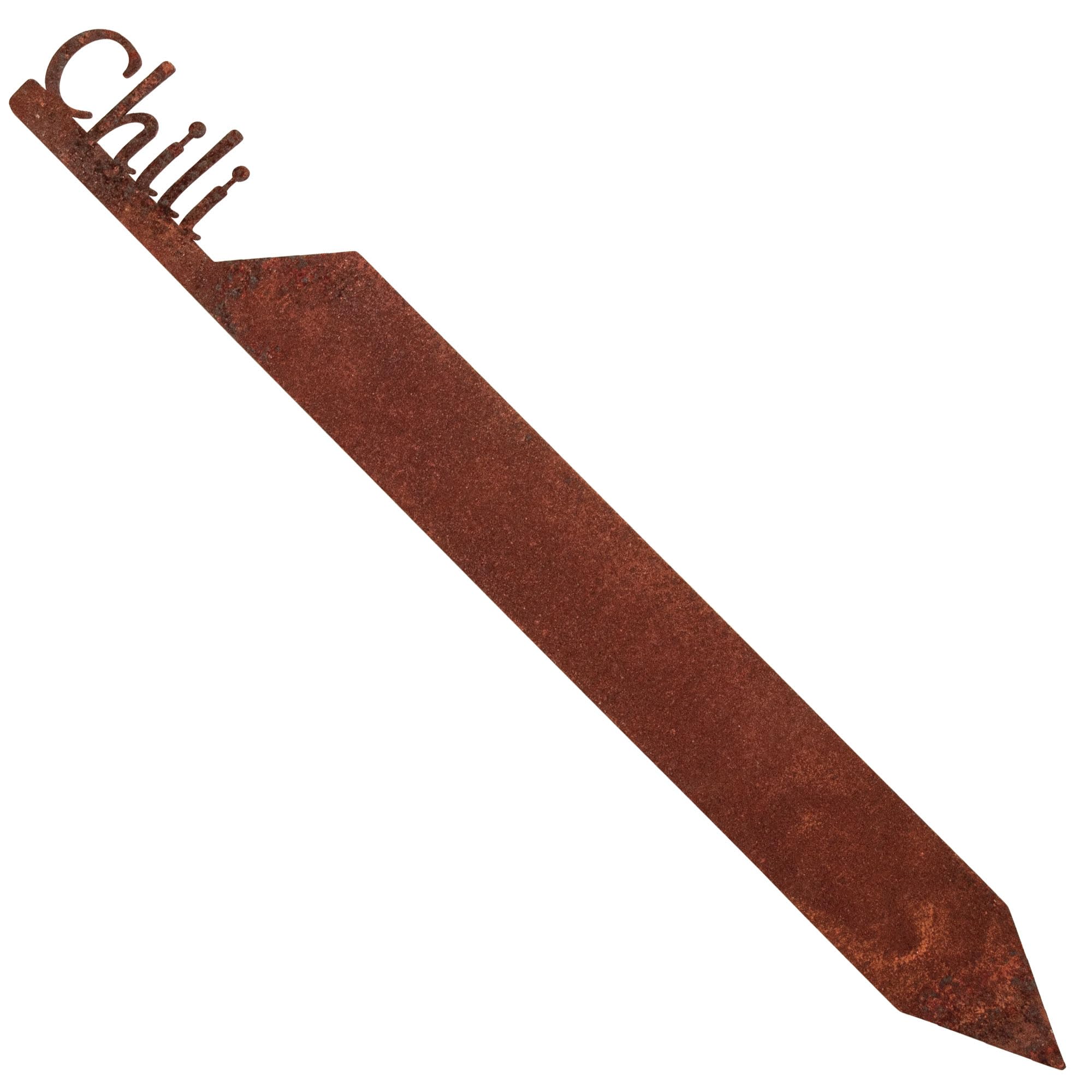 EXTRAVAGANT® Garden Stake "Chilli" Vegetable Stake Vegetable Signs Vegetable Metal Steel Rust Patina Weatherproof for Garden Bed Plant Signs Plant Stakes Garden Signs Garden Decoration Rust Stakes