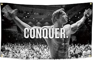 OOOYIY Flag for Arnold Schwarzenegger 3×5 Feet Funny Flag Banner Wall Outdoor Hanging Flag with 4 Brass Grommets for College Dorm Room Decor