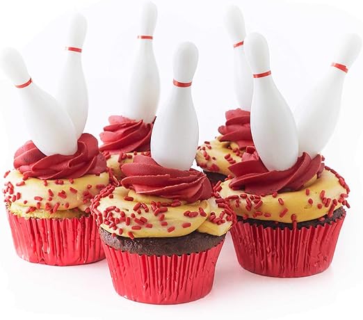 Amazon Com Cakegirls Bowling Cupcake Toppers Kit 20 3 Mini