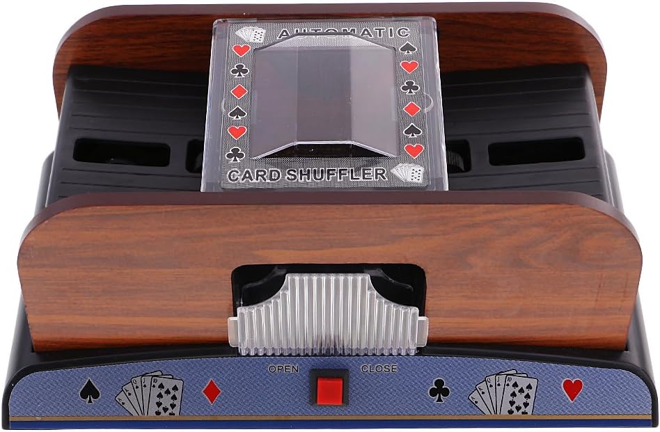 Electric Shuffling Machine 1 or 2 Deck for Blackjack Poker Games Texas Holdem FLAMEER Automatic