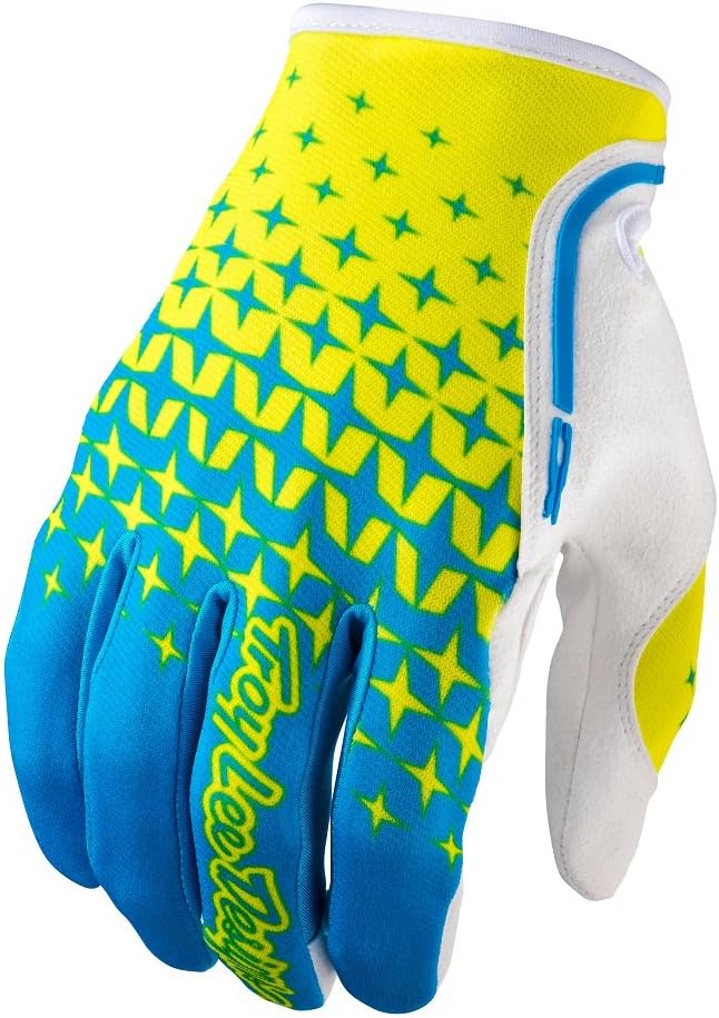 Troy Lee Designs 2017 XC Gloves - Starburst (Small) (Cyan/Yellow)