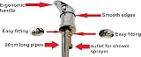 Hairstore Brass Mixer Tap with Shower Head Special Nuts for Plumber DIY Hair view 6