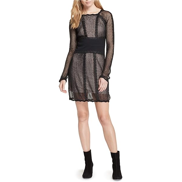 Amazon.com: Free People Womens Juniors Mixed Mesh Lace Party Dress Black XS  : Clothing, Shoes & Jewelry