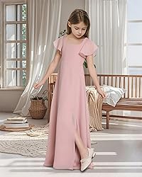 TAISHAN Junior Bridesmaid Dress for Wedding Ruffle