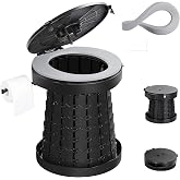 TRIPTIPS Upgrade Retractable Portable Toilet Travel Toilet Adjustable Height Camping Toilet Portable Potty for Adults Kids, Foldable Portable Toilet for Camping/Car