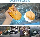 URAQT Car Door Pedal Orange Multifunction Foldable Roof Rack Foot Pedal view 5