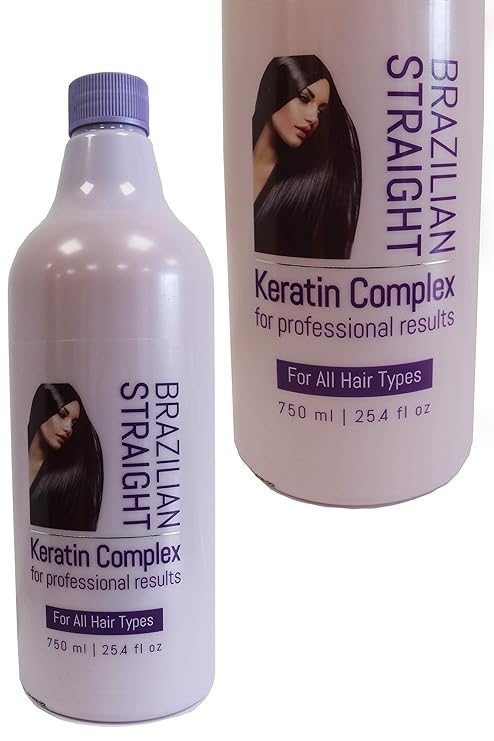 Brazilian Straight Keratin Complex Treatment 750ml Salon Bottle