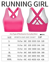 RUNNING GIRL Sports Bra for Women, Criss-Cross Back