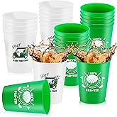 Lemicin 24 Pcs Golf Party Plastic Cups 12Oz Reusable Plastic Drinking Cups Golf Ball Sports Game Day Bulk Tumblers for Kids Family Sports Themed Birthday Gifts School Party Supplies