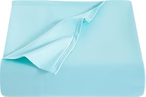 NTBAY King Flat Sheet Only - Brushed Microfiber Flat Sheet - Soft, Wrinkle-Free, Fade-Resistant, Stain-Resistant, Top Sheet, Hotel Quality Flat Bed Sheet, Aqua