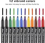 ABEIER Dry Erase Markers 15 Pens 12 Colors 4 Black Low Odor Erasable Whiteboard view 2