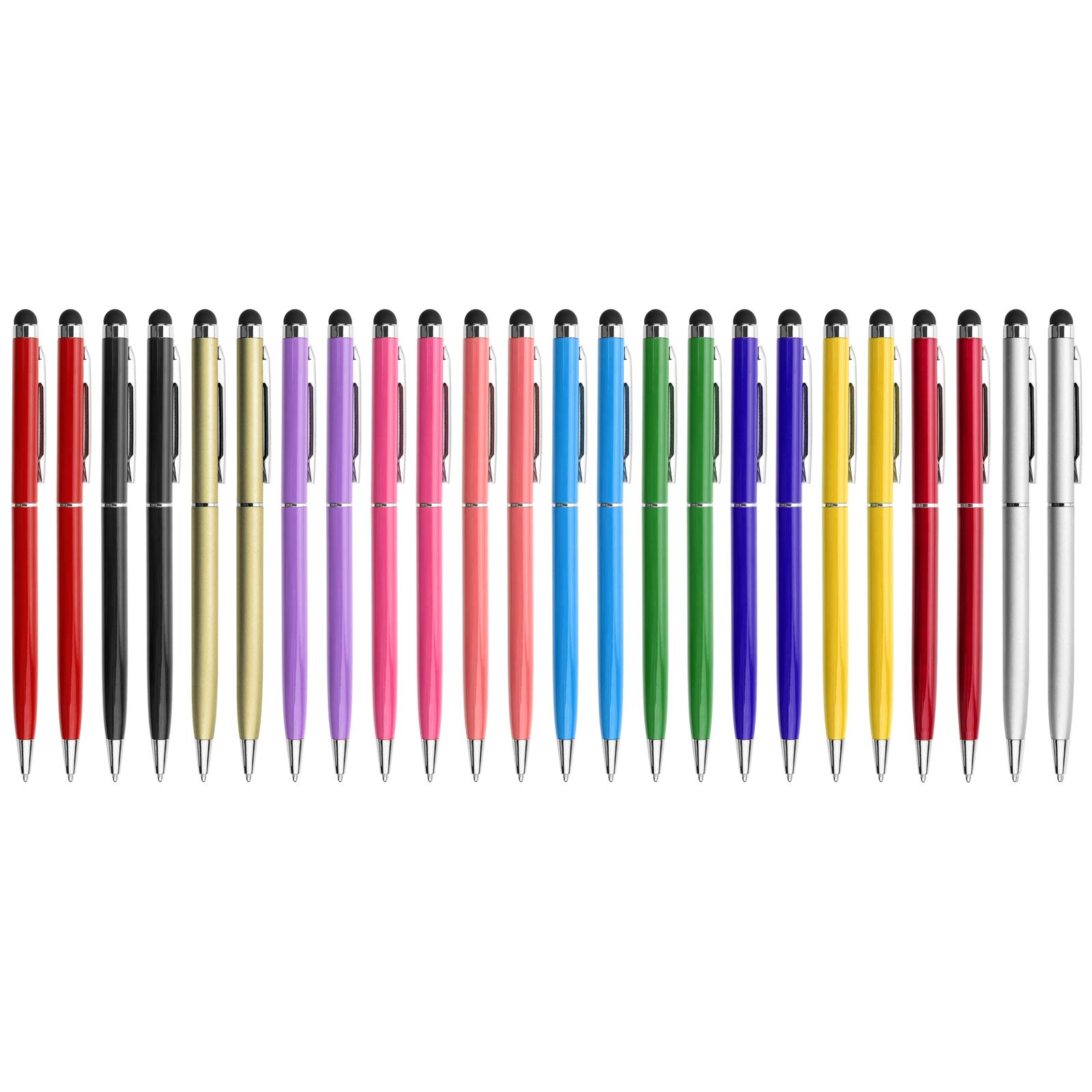 24 Pack Stylus Pens for Touch Screens innhom Stylus Pen for ipad iPhone Tablets Samsung and Black Ink Ballpoint Pens-2 in 1 Stylists Pens