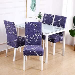 FTYUNWE Fundas para Sillas Fundas Sillas Comedor Fundas Elásticas Y