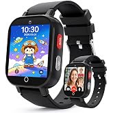 DXPICR 4G Kids Smart Watch with GPS Tracker, Video &amp; Voice Call, SOS, WiFi, IP68 Waterproof, AI Smart Features, Parental Control Phone Watch for Boys Girls Age 3+ (SIM Card Included)