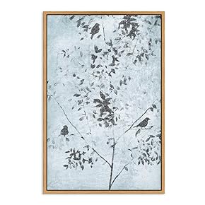SIGNWIN Framed Canvas Wall Art Birds on Tree...