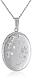 Amazon Essentials Sterling Silver engraved Flowers