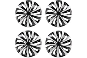 GOTOTOP R16 Snap Fit Hubcaps, 4 Pcs Universal 16inch Lightweight ABS Hub Caps Wheel Covers Full Protection Decor for Most Car