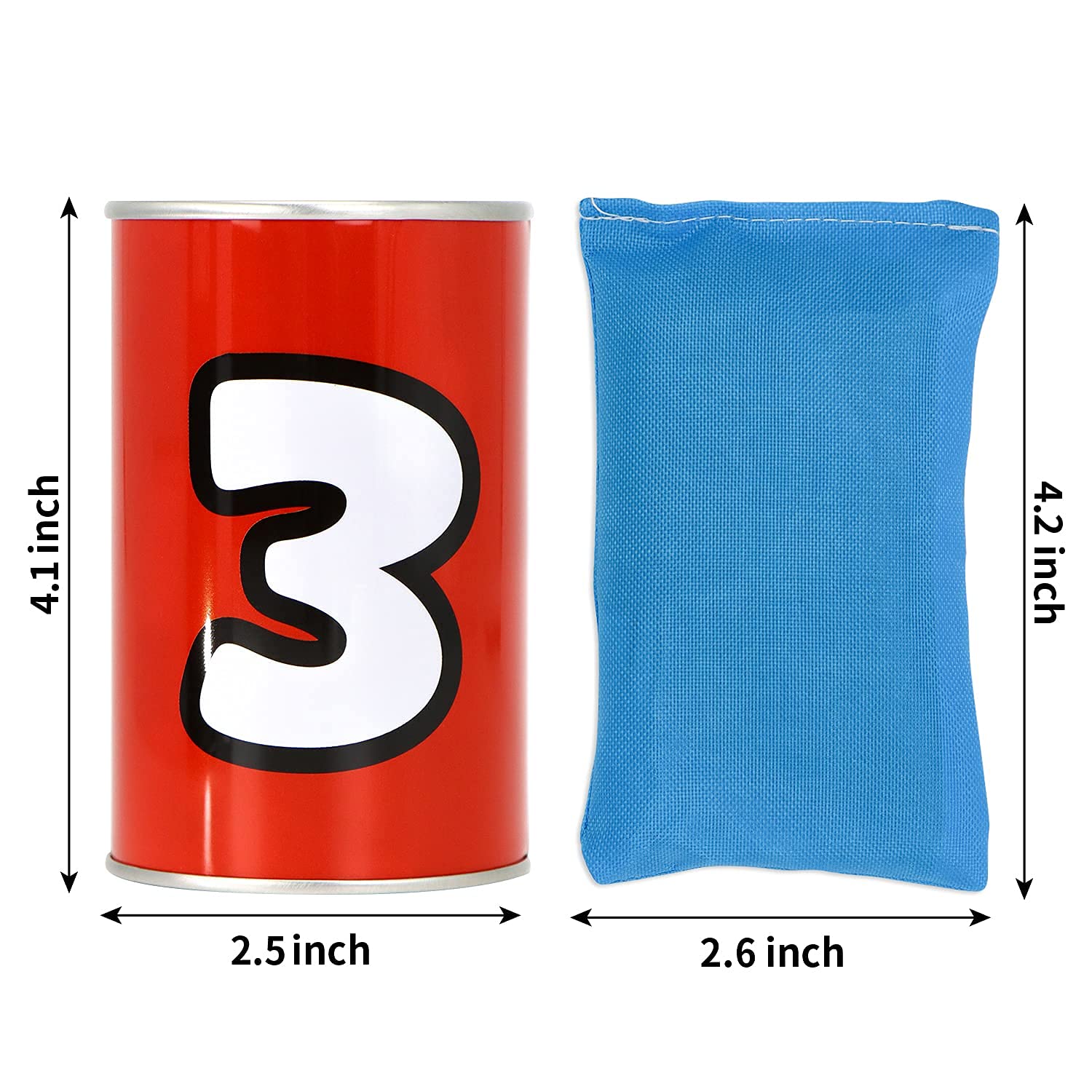 JOYIN 13 Pcs Carnival Party Bean Bag Toss Game, Sturdy Knockdown Can, Birthday Easter Party, Family, Best Outdoor and Indoor Games, Easter Egg Hunt for Classroom Gifts (Number Style)