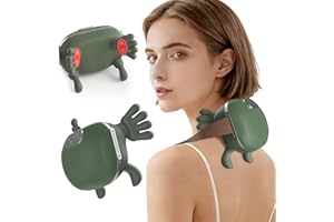 Portable Electric Neck Massager with Heat, Shiatsu Deep Kneading for Shoulder, Back & Leg Muscle Tension, Rechargeable Hands-
