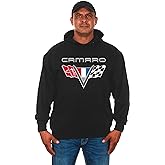 JH DESIGN GROUP Men's Chevy Camaro V-Flag Emblem Pullover Hoodie Sweatshirt in 2 Styles