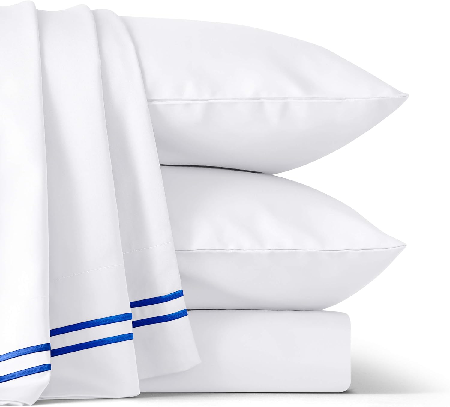 subrtex Duvet Cover Set Bedding Sets 40% Tencel 60% Cotton 3-Piece Duvet Covers Breathable with Button Closure Full/Queen 2 Pillowcase Ultra Soft Lightweight for Hotel, Room (Full/Queen,White): Home & Kitchen