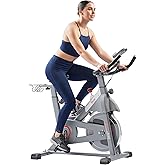 Sunny Health & Fitness Indoor Cycling Exercise Bike w/Adjustable Cushion Seat & Multi-Grip Handlebar, Stationary Workout Equipment For Adult Cardio Training, Optional Free SunnyFit App Connection