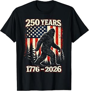 250th Anniversary 1776 2026 Big Foot USA Independence T-Shirt