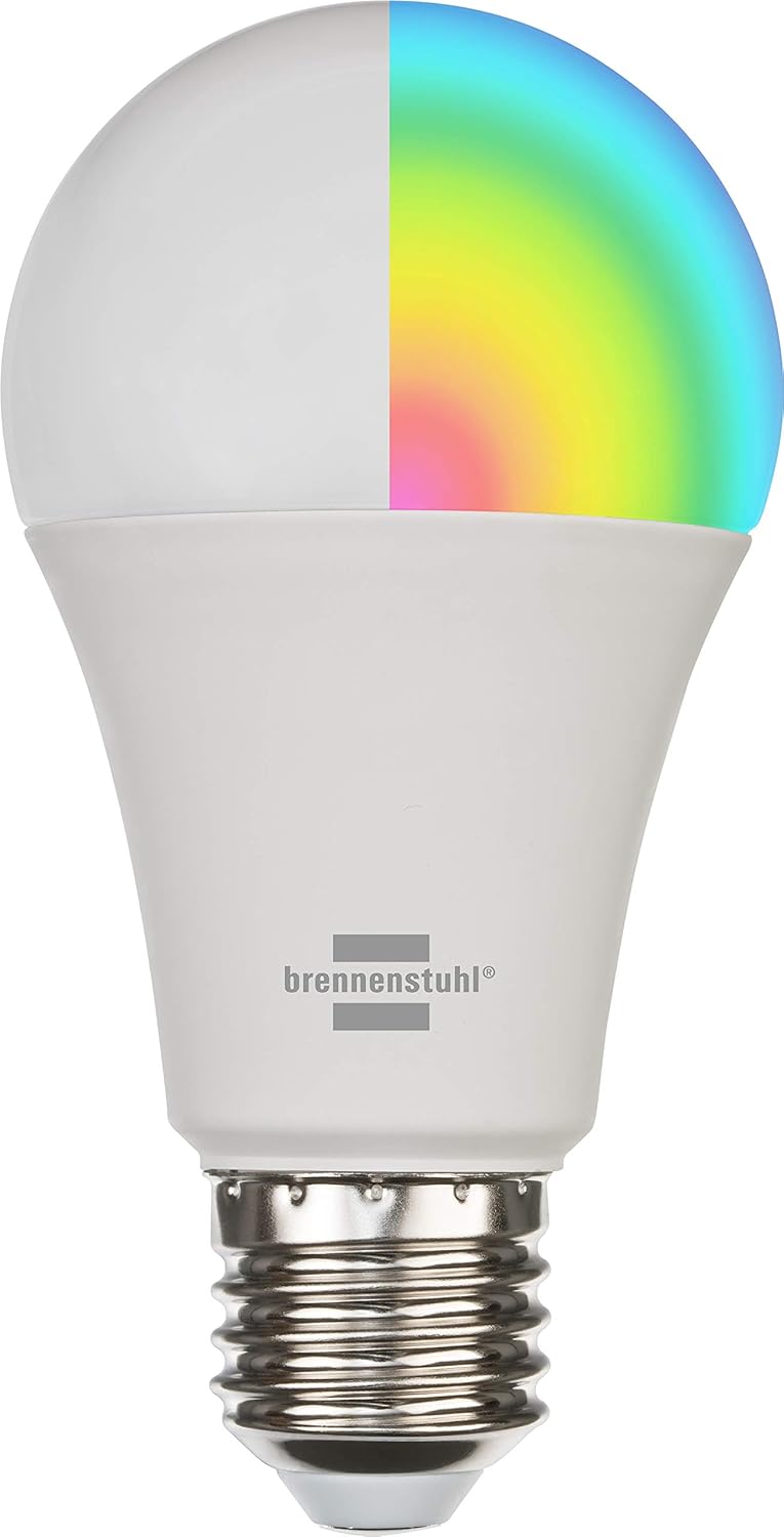 Brennenstuhl Connect WiFi LED Bulb SB 800 E27 (Compatible with Alexa and Google Assistant, no hub Required