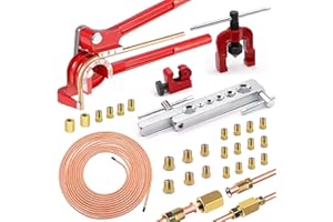 smseace 26Pack 3/16 Inch Brake line kit Include 25 FT Copper-Plated Brake Lines with Fitting(16pcs Fittings,2pcs Union+4pcs N