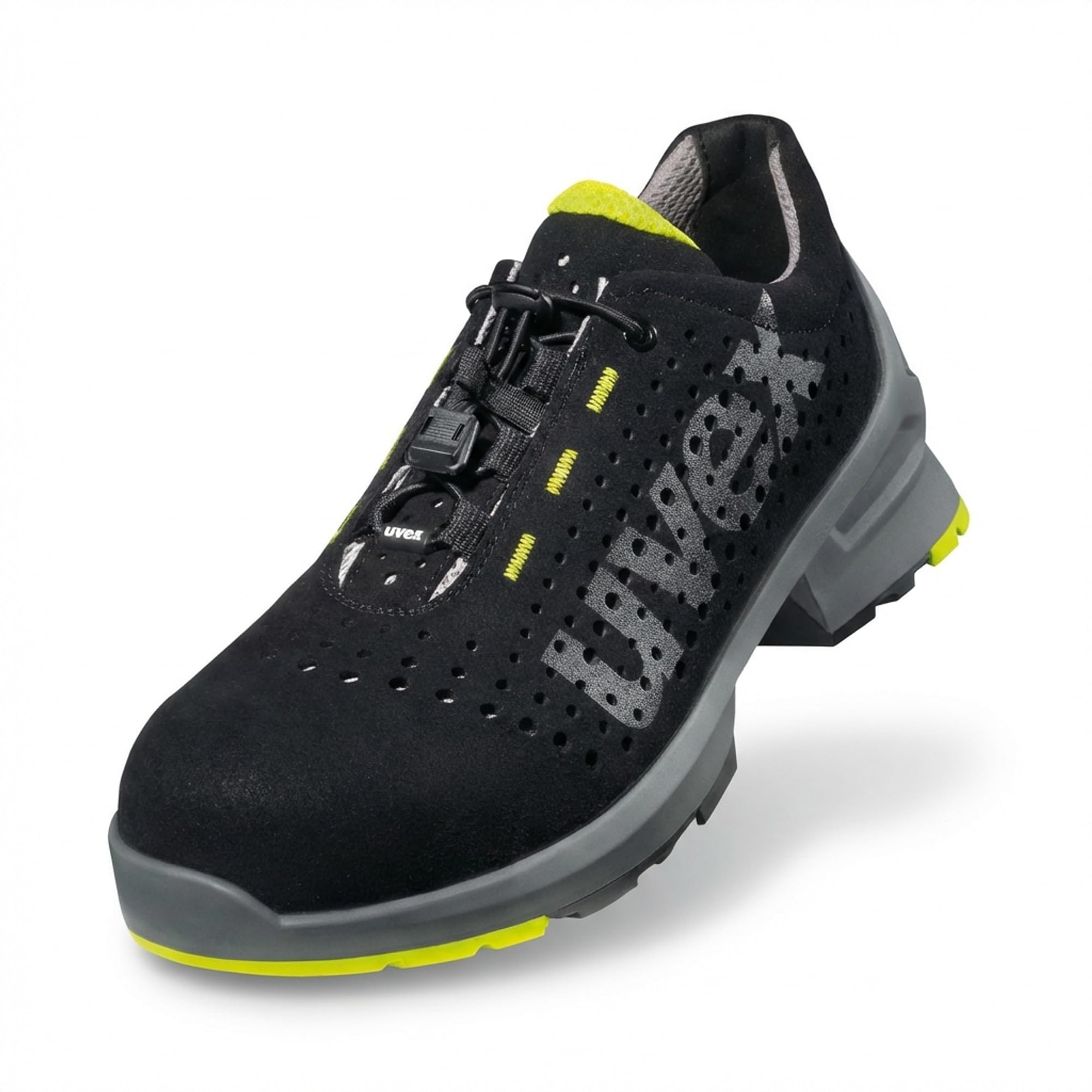Uvex 1 Work Shoe - Safety Trainer S1 SRC ESD - Lime/Black - Size 14.5
