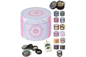 Boho Flower Spice Grinder 2.5 Inch Zinc Alloy Manual Herb Mill with Kief Catcher Grinders for Spices Mushroom Raw Cute Pink W