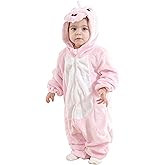 DarkCom Unisex Baby Dinosaur Costume Animal Onesie Toddler Hooded Romper Halloween Kids' Christmas Pajamas