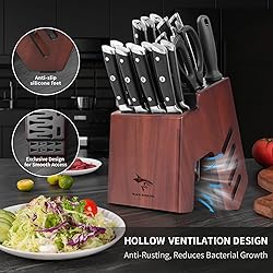 MAD SHARK Knife Set, 17 Pieces Kitchen Chef Knife