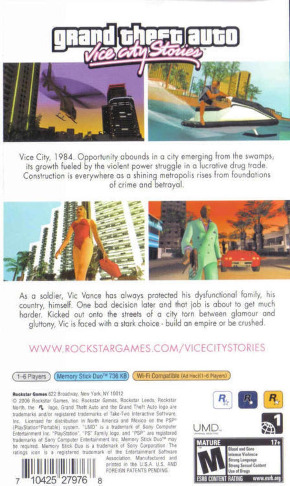 Grand Theft Auto Vice City Stories - Sony PSP Grand Theft Auto Vice City Stories - Sony PSP Sony PSP PlayStation2 PS3 Digital Code Mac Download Sony PSP PSN code